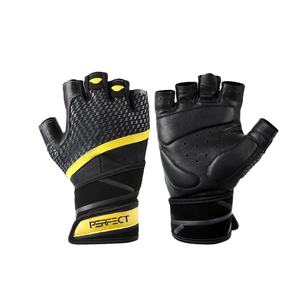 High Quality Custom <b>Fitness</b> <b>Gloves</b> for Gym Exercise Weightlifting Hand <b>Gloves</b> with Breathable Wrist Straps Made Durable Leather - Product Image 1