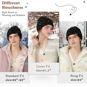 Gorro Jacquard de algodón 100% superventas, ropa de invierno hecha de tela Premium para clima frío - Product Image 4