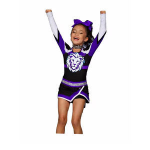 Uniforme de Animadoras Personalizado OEM de Alta Calidad para Adultos Unisex, Conjuntos de Ropa Deportiva para Mujer con Pedrería, Venta al Por Mayor, 100% Poliéster 160g - Product Image 6