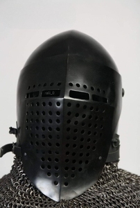 14GA Black ened Steel Mittelalter licher Bascinet-Helm Mittelalter licher Griffon-Helm W Aventail Halloween-Geschenke - Product Image 5