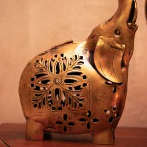 Par de Elefantes con Portavelas en su Estómago para Decoración del Hogar - Product Image 4