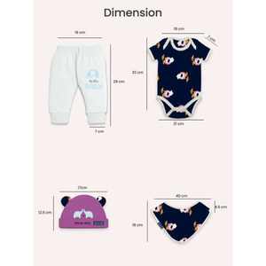 Polka Tots Pack de 6 Elefante Imprimir Mini Recién Nacido Regalo Cesto Set-Azul marino - Product Image 2