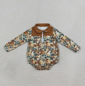 Mameluco Estampado para Bebé con Cierre, Cuello Camisero, Sin Mangas, Transpirable, Ropa Casual de Verano para Bebés y Niños Pequeños, Unisex, de Seda de Leche/Algodón - Product Image 5