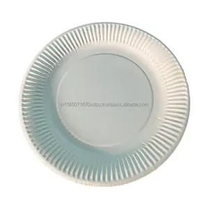 White Disposable Paper Plates 7 Inches Party Supplies Plates and Coated Paper Plates Made in India