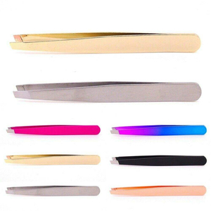 แหนบคิ้วสแตนเลสสำหรับร้านเสริมสวยที่มีน้ำหนักเบาออกแบบได้ตามต้องการฉลากส่วนตัว - Product Image 2