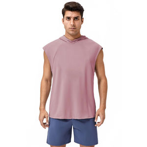 Camiseta Deportiva sin Mangas con Capucha para Hombre, Estilo Urbano, Corte Musculoso, Informal, para Gimnasio, Ligera - Product Image 1