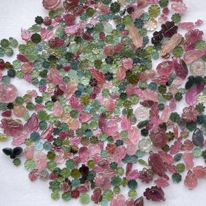 10mm 20mm Natural Multi turmalina hoja tallada piedras de corte elegante para la fabricación de joyas de piedras preciosas al por mayor semipreciosas último - Product Image 2