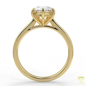 Unique Design Moissanite Bague de Fiançailles Halo Réglage Or Blanc Brillant Diamant Coupe Ronde Bague Alternative pour les Femmes - Product Image 5