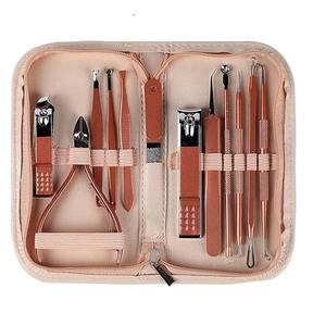Ensemble de 12 pièces de luxe pour manucure et pédicure, extracteur de points noirs, traitement de l'acné, coupe-ongles en acier inoxydable, best-seller - Product Image 1