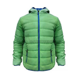 Vestes bomber matelassées en nylon personnalisées en gros, logo personnalisé, chaudes, rembourrées, softshell, à capuche, en coton, coupe-vent, vêtements pour hommes - Product Image 5