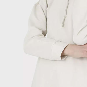 2025 nueva llegada negro completo largo mujer modesto Sudadera con capucha último diseño canguro bolsillo Drop-shoulder sudaderas con capucha para mujer - Product Image 3