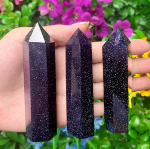 Torre de arenisca pulida azul de cristal natural, piedra curativa, punto de arenisca azul, varita de arenisca azul para Decoración - Product Image 4