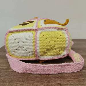 Bolso de Playa Romántico para Mujer, Bolso Bandolera de Ganchillo Vibrante con Diseño de Gato, Bolsa de Mano Hecha a Mano, Versipacks, Bolso de Punto con Diseño de Pata de Gato - Product Image 5