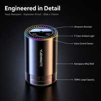 Diffuseur d'arômes à projection de ciel étoilé, diffuseur d'air portable pour voiture, commande tactile, lumière RGB, 100 ml, coque en alliage