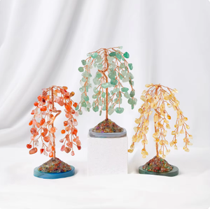 Base de placa de ágata de cristal de Sauce de cuarzo rosa amatista de cristal Natural alambre de cobre tejido a mano suministros para el hogar - Product Image 6