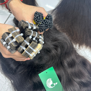 100% Vietnamien Raw Double Dessiné Bande De Cheveux Humains Extension De Cheveux Bande Naturelle De Haute Qualité Dans L'extension De Cheveux - Product Image 2