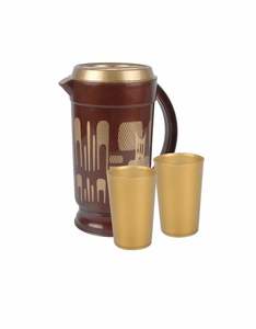 Jarra de Agua Redonda de Plástico con Acabado Liso en Colores Vibrantes, Fácil de Limpiar, Jarra para Beber, Suministro al por Mayor, Calidad Premium - Product Image 2