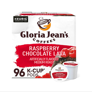 Cápsulas de Café Gloria Jean's Raspberry Chocolate Lava para Keurig, Monodosis, Tueste Medio, 96 Unidades - Product Image 1