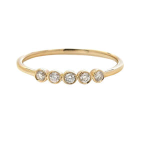 Anillo de Compromiso y Matrimonio Clásico Minimalista para Mujer, Chapado en Oro de 18K, Plata de Ley 925 con Moissanita Engastada en Bisel - Product Image 1