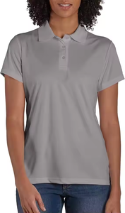 Fabricante de prendas de punto personalizado Primavera Verano gris cuello Polo manga corta mujeres con cuentas pulóver suéter de punto - Product Image 2