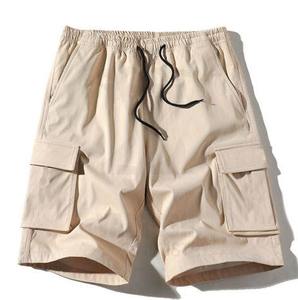 Shorts de sport personnalisés pour la course à pied et le basketball, taille élastique avec cordon de serrage, shorts décontractés en sergé de coton, shorts cargo personnalisés pour hommes - Product Image 2