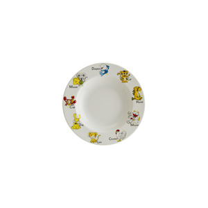 Plato de Porcelana para Banquete Bonna Kids de 23 cm, Plato Hondo de 300 cc con Diseño de Dibujos Animados de Animales para Niños - Product Image 1