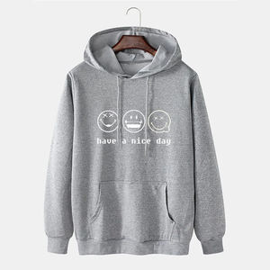 100% coton hommes pull à capuche Vintage goutte épaule surdimensionné 350 Gsm polaire poids lourd DTG imprimer sans ficelle à capuche hiver - Product Image 5