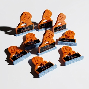 Custom Padel Racket Trophy Padel Racquet Award <b>Plaque</b> for Sports Event Recognition Recycled Plastic Eco Friendly Trophy - Product Image 6