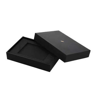 Boîte d'emballage en papier ondulé kraft écologique faite à la main revêtement UV doublure éponge stratification mate pour portefeuilles en cuir - Product Image 4