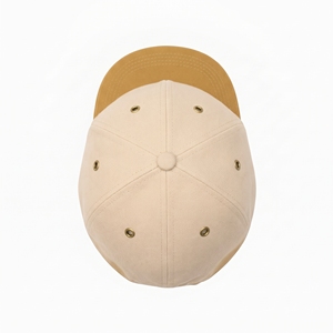 Gorra de Béisbol Unisex de 6 Paneles, Color Beige Mostaza, Lona, Ajustable, Color Sólido, Casual, para las Cuatro Estaciones, Personalizada con Sublimación en Seda Satinada - Product Image 6