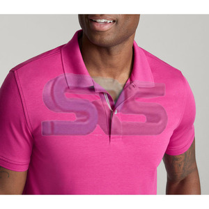 Nouveau modèle de polo décontracté pour hommes 100% coton T-shirt polo évacuant l'humidité avec couleur et logo personnalisés - Product Image 6