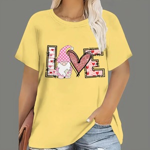 เสื้อทีเชิ๊ตพิมพ์ลายระบายอากาศได้ดีเสื้อเชิ๊ตผ้าฝ้าย100% ผู้หญิงเสื้อเชิ๊ตแขนสั้นคอกลมไซส์ใหญ่พิเศษ - Product Image 5