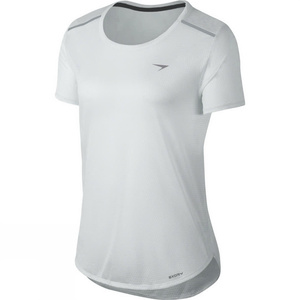 T-shirt sportif léger pour femme Eco Friendly 4 Way Stretch Spandex-Tissu en maille de coton respirant pour la salle de sport d'été - Product Image 5