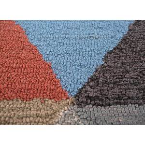 Tapis en laine et viscose bleu Acar, tufté à la main, TNQ-414(RMR), design géométrique classique pour la maison, le salon, le couloir, épaisseur 10 mm - Jaipur - Product Image 3