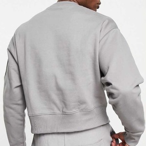 Sudadera corta para hombre con logotipo personalizado 100% algodón, jersey de alta calidad, cuello redondo, Sudadera corta en blanco para hombre, ropa de calle - Product Image 6