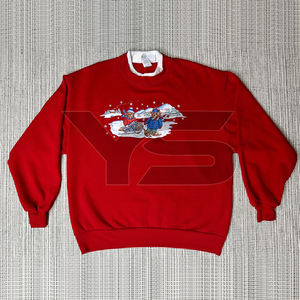 Sweat-shirt à col rond uni en gros - Polyester/coton, impression sérigraphique et transfert thermique, logo personnalisé - Product Image 1