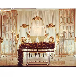 Muro de Velas Metálico de Diseño para Escenario de Recepción, Elegante Muro de Velas para Escenario de Boda, Moderno Muro de Velas para Escenario de Eventos, Canadá - Product Image 3