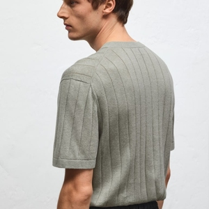 Camisetas de algodón para hombre, camisetas OEM ODM de algodón personalizadas de talla grande para hombre, camisetas con cuello redondo, hombros caídos, algodón de alta calidad - Product Image 3