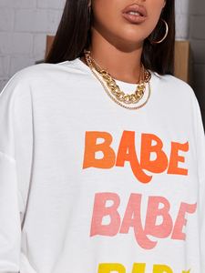 เสื้อฮู้ดสวมหัวพิมพ์ลายออกแบบได้ตามต้องการสำหรับผู้หญิงผ้าฝ้ายโพลีเอสเตอร์ระบายอากาศได้แขนยาวยาวสไตล์ฟิตเนส - Product Image 6