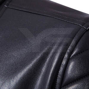 Veste coupe-vent pour homme en cuir véritable de haute qualité, couleur unie, personnalisable, vente en gros - Product Image 5