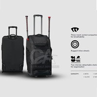Trolley de sport Sac de baseball avec roues Compartiment à chaussures Sac pour batte de baseball à roulettes avec logo personnalisé