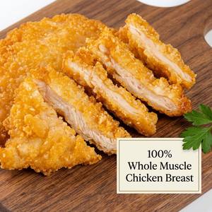 Filete <span class=keywords><strong>de</strong></span> Pollo Empanizado Crujiente Congelado <span class=keywords><strong>de</strong></span> Grado A a Granel |   Pollo Frito Halal, Katsu Schnitzel para Restaurantes - Product Image 3