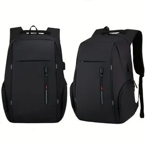 男士防盗包笔记本背包大容量商务旅行包USB充电背包侧袋