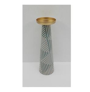 Conception unique dernier luxe de haute qualité en métal bougeoir décalcomanie émail fini pour la décoration intérieure dessus de table décoratif - Product Image 3