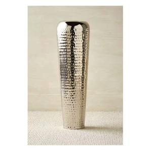 Elegante jarrón martillado de aluminio, florero de Metal decorativo de mesa moderno, perfecto para la decoración de la oficina en casa o la sala de estar - Product Image 6