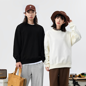 2025 plus récent conception personnalisée Logo personnalisé sweat-shirts pas cher plaine hommes sweats blanc col rond kaki sweat - Product Image 2