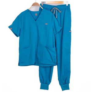 Vente en gros Uniformes médicaux d'infirmière à manches longues unisexe à la mode avec chemisiers tricotés pour le travail hospitalier à usage chirurgical - Product Image 2