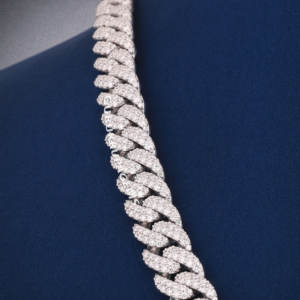 100% Pass Diamond Tester Moissanite Chain Necklace 10mm S925 Silver VVS iced out Diamond Cuban Link Chain - Product Image 3