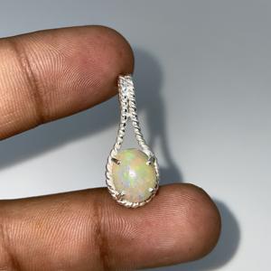 Ethiopian Natural White Opal Children's <b>Pendant</b> Crystal Rhinestone Imitation <b>Pearl</b> Classic Vintage Style <b>Charming</b> Jewelry - Product Image 4
