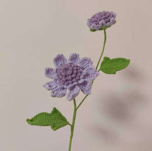 Flor de Ganchillo Azul Creativa Hecha a Mano, Producto Terminado, Venta al por Mayor Directa de Fábrica - Product Image 6